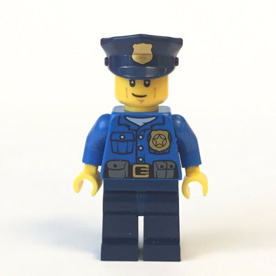 LEGO Minifigure-Police - City Officer, Gold Badge, Police Hat, Cheek Lines-Town / City / Police-CTY458-Creative Brick Builders